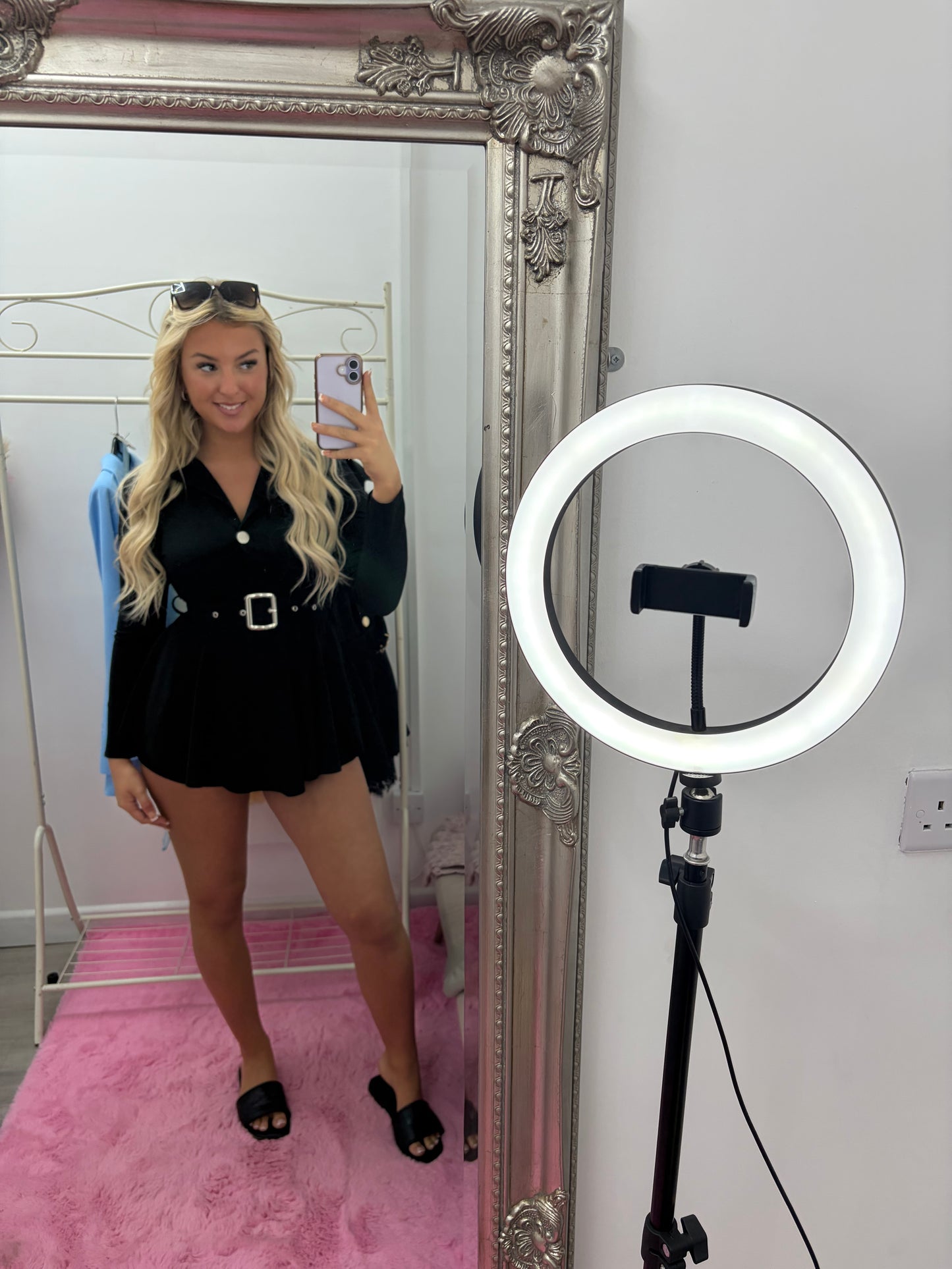 Long sleeve belted playsuits