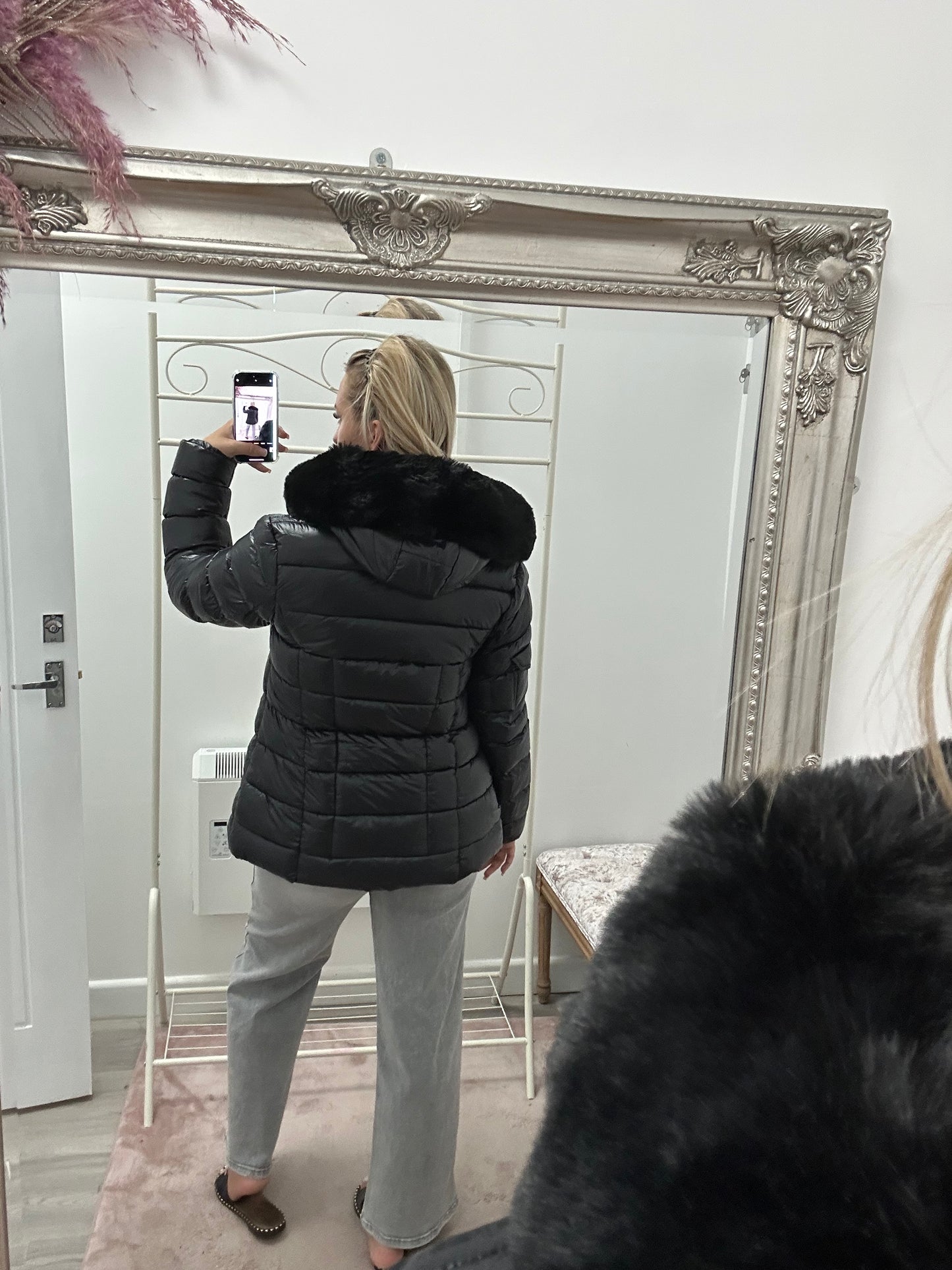 Fur hood coats