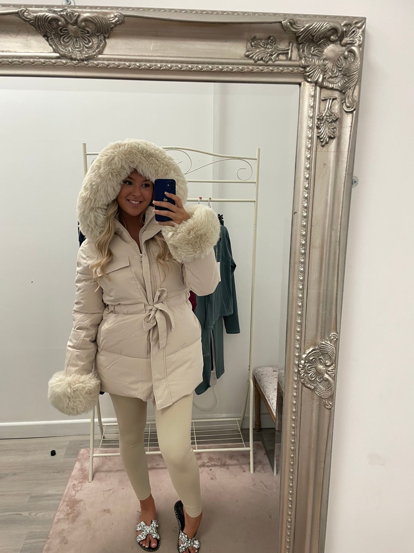 Coats with fur hood