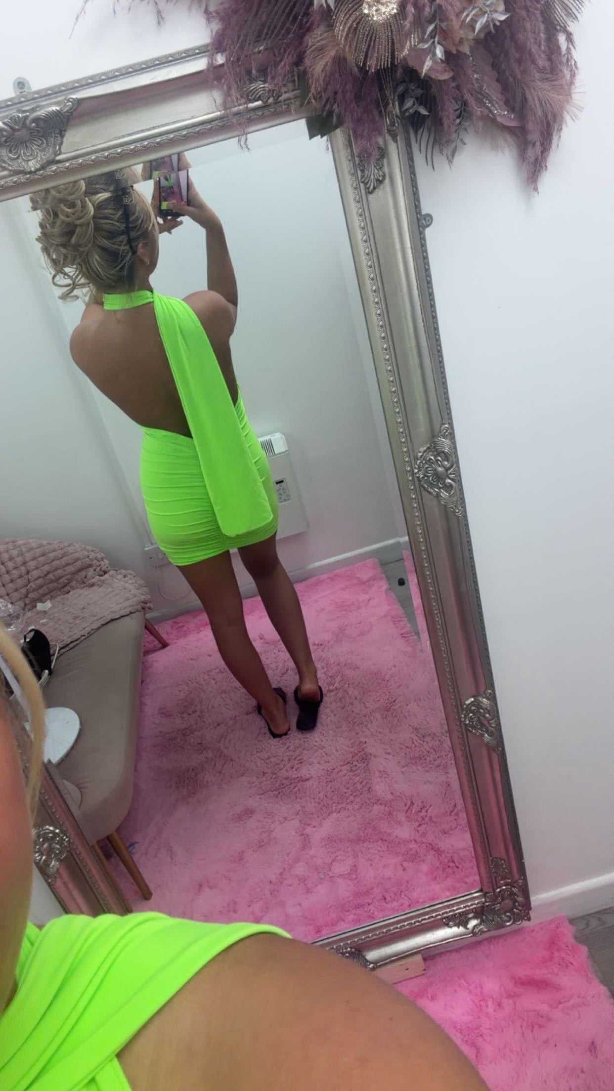Neon sash dress