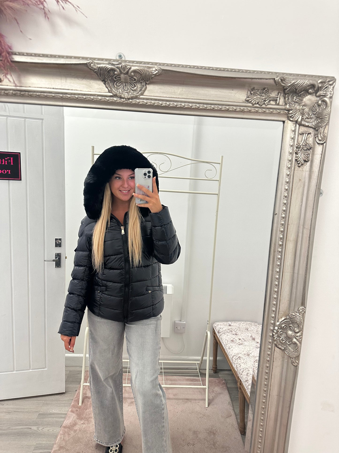 Fur hood coats