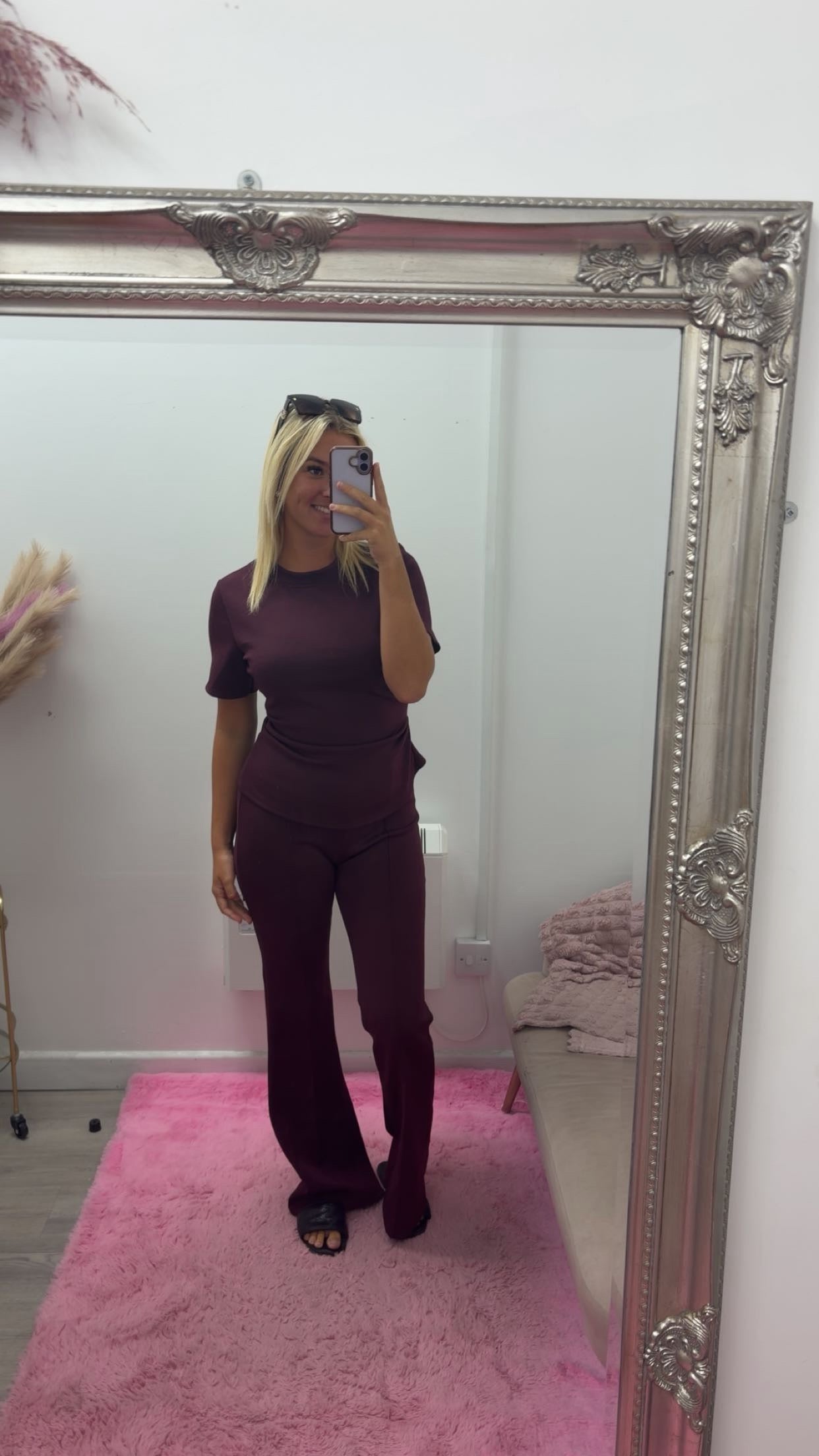Cinched waist flare tracksuits