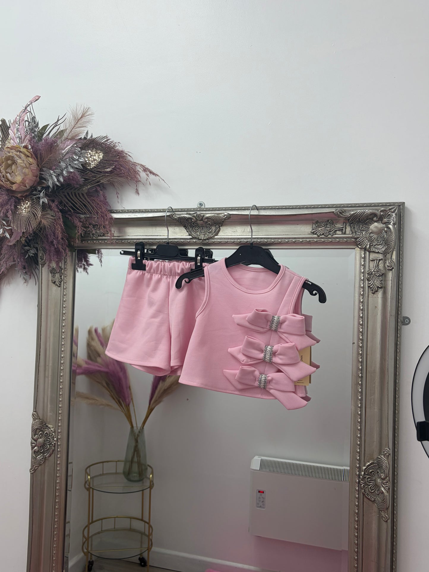 Kids bow short set