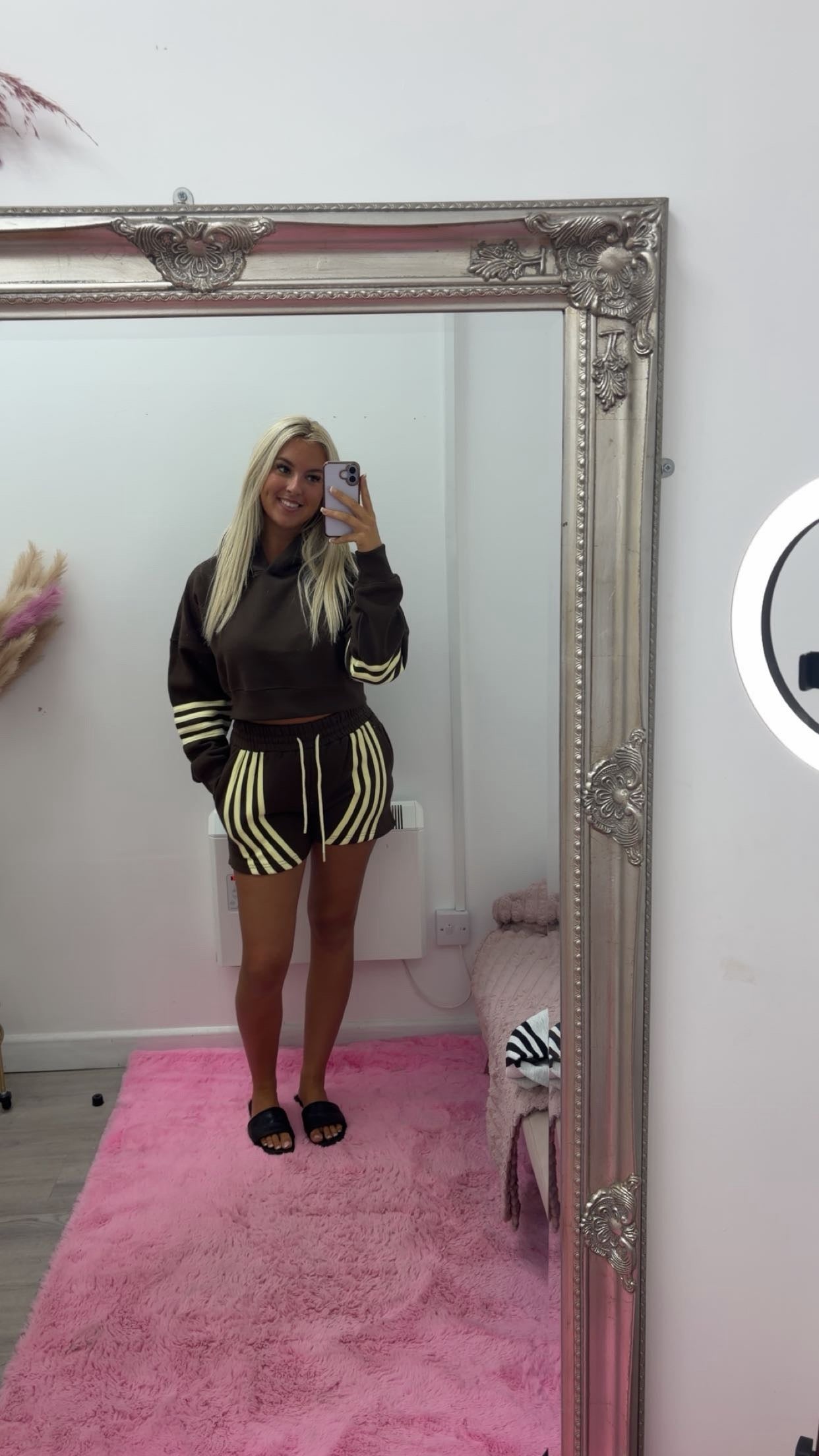 Striped short tracksuits