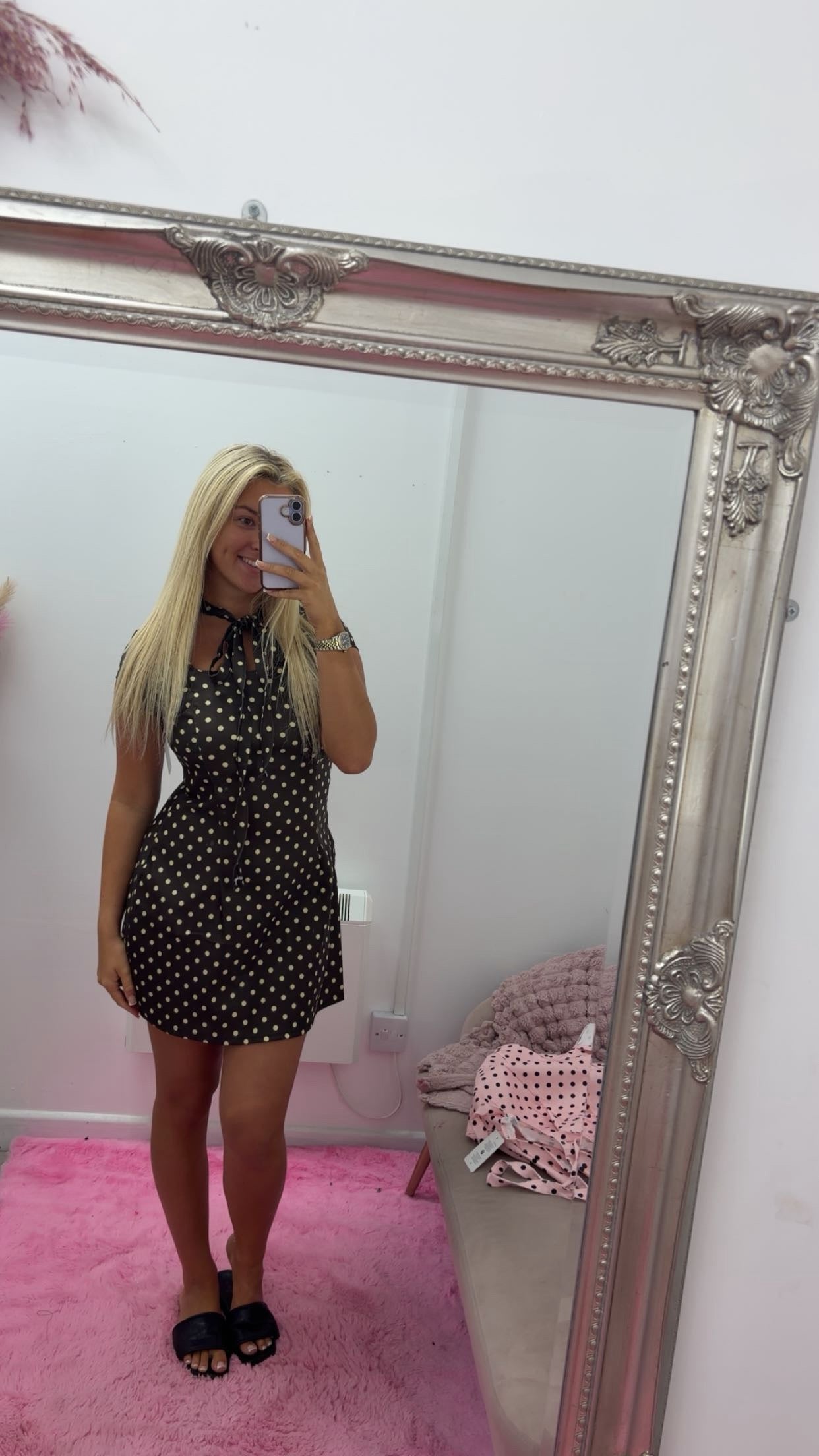 Polka dot tie dresses