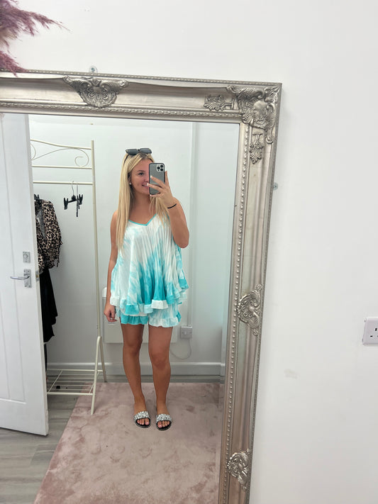 Pleated short sets