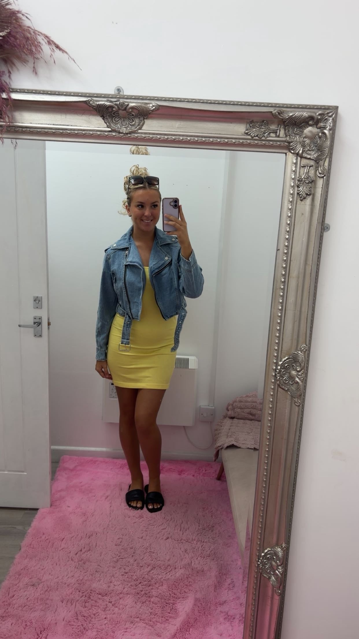 Denim belted jackets