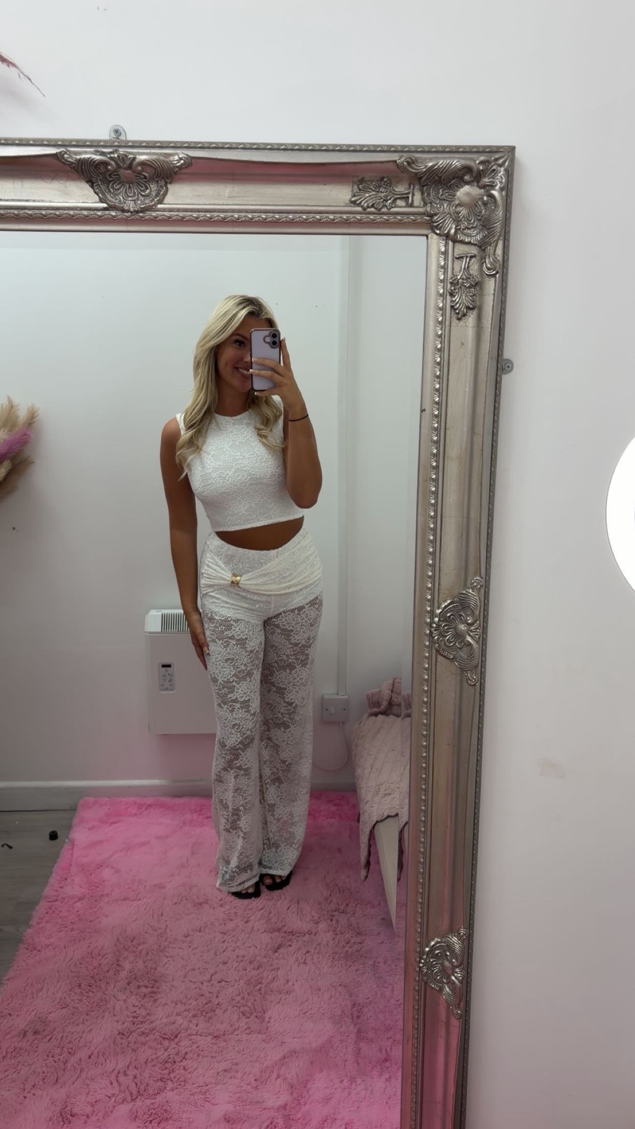 Lace trouser set