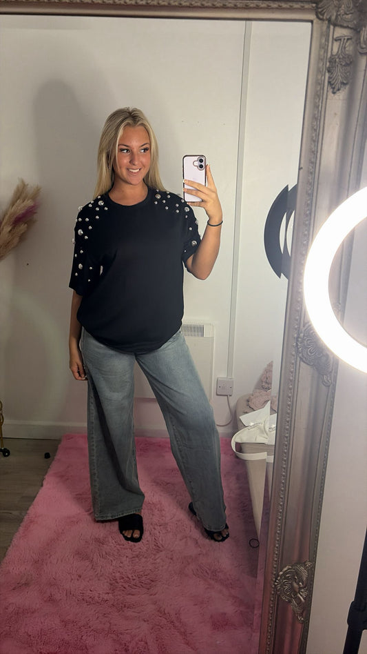 Silver studded T-shirts