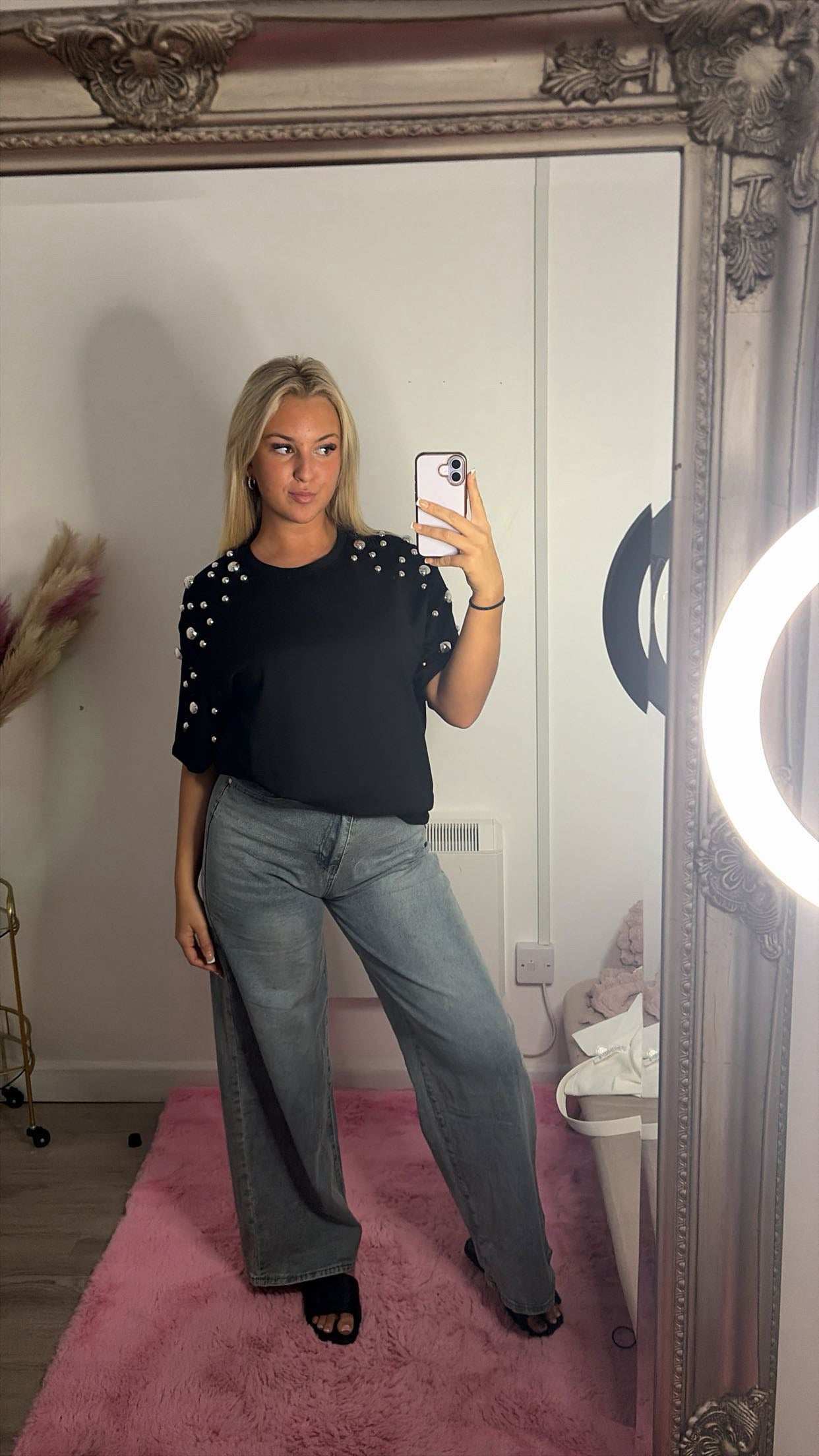 Silver studded T-shirts