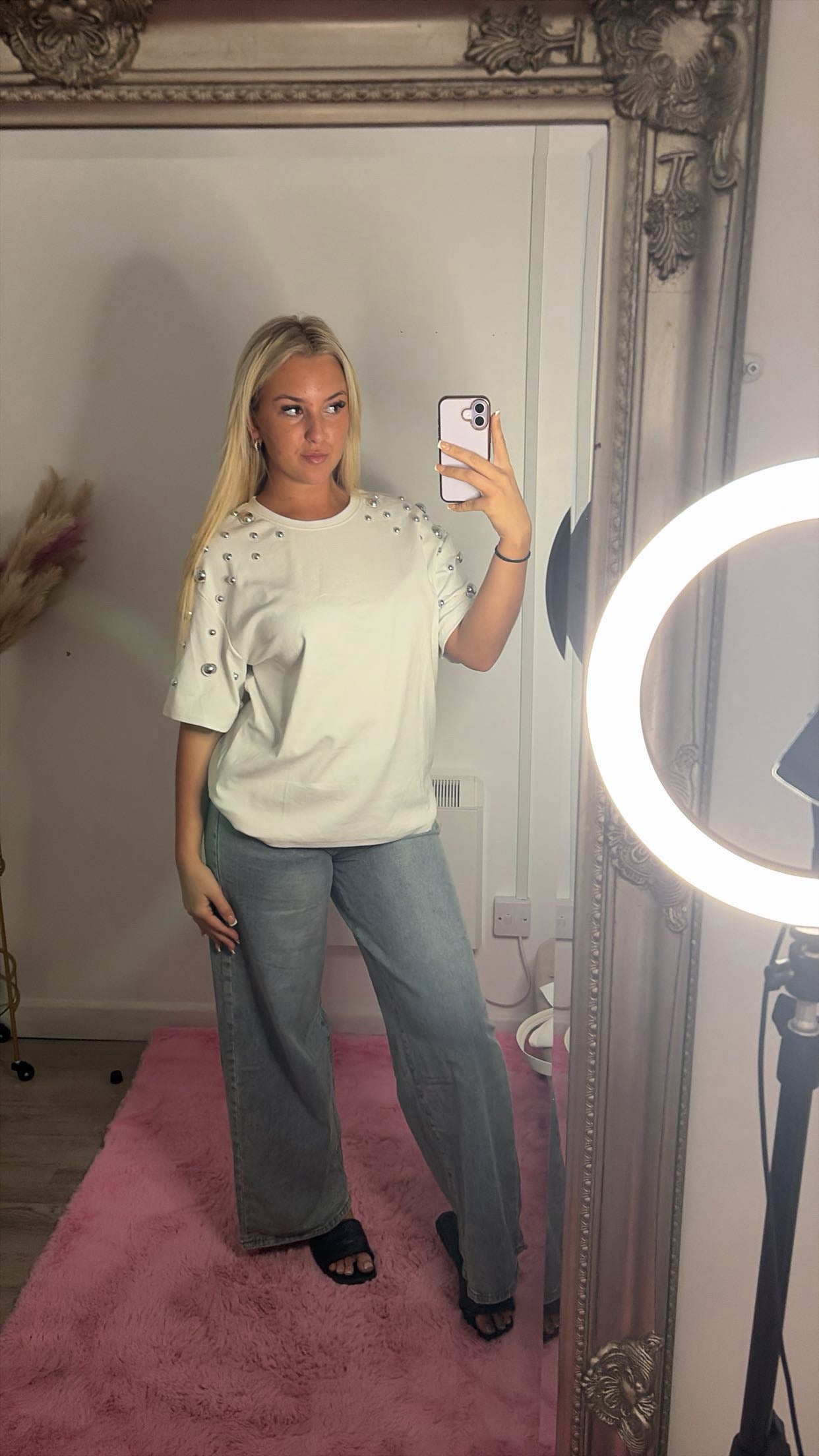 Silver studded T-shirts