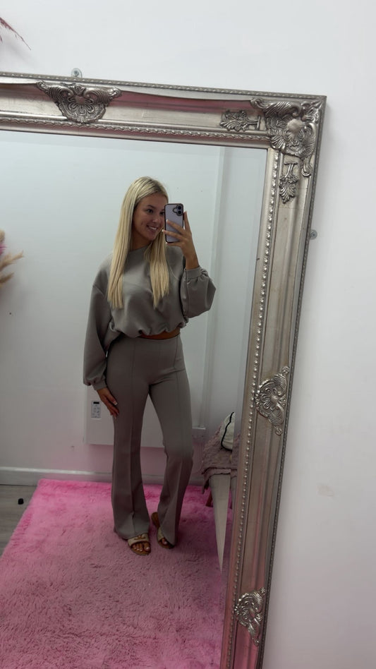 flare tucked tracksuits