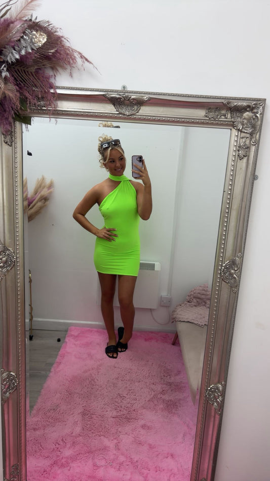 Neon sash dress