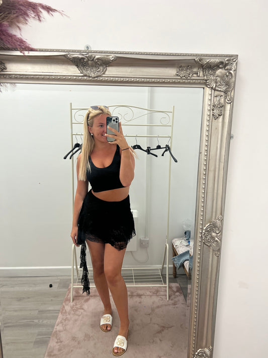 Lace skirts (shorts underneath)