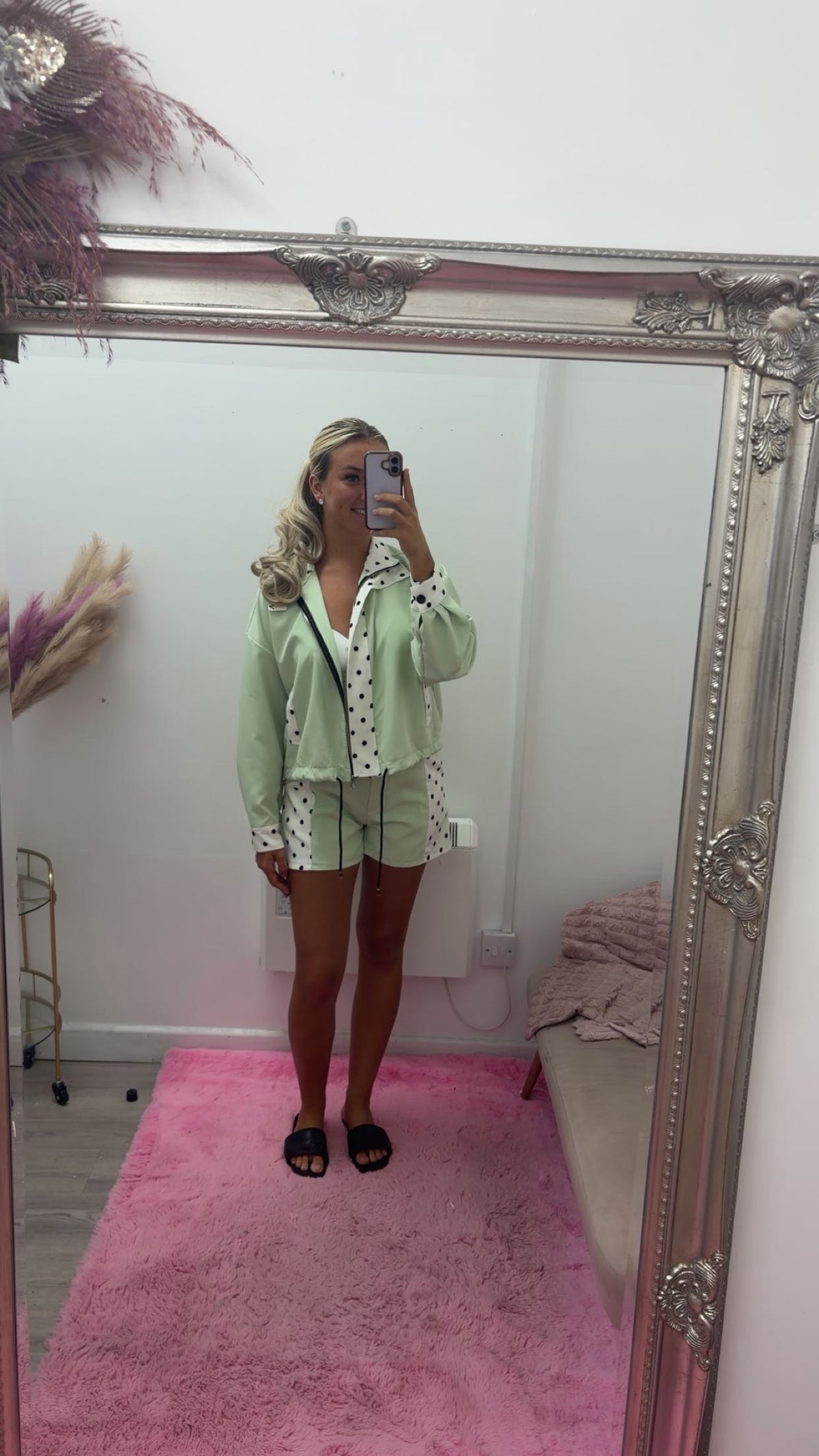 Polka dot short sets