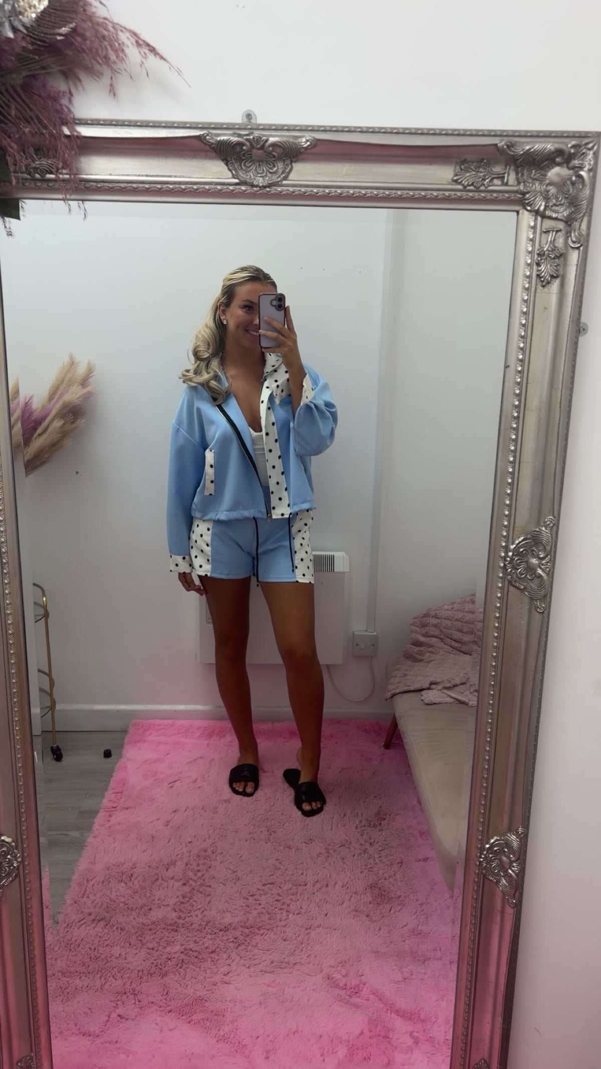 Polka dot short sets