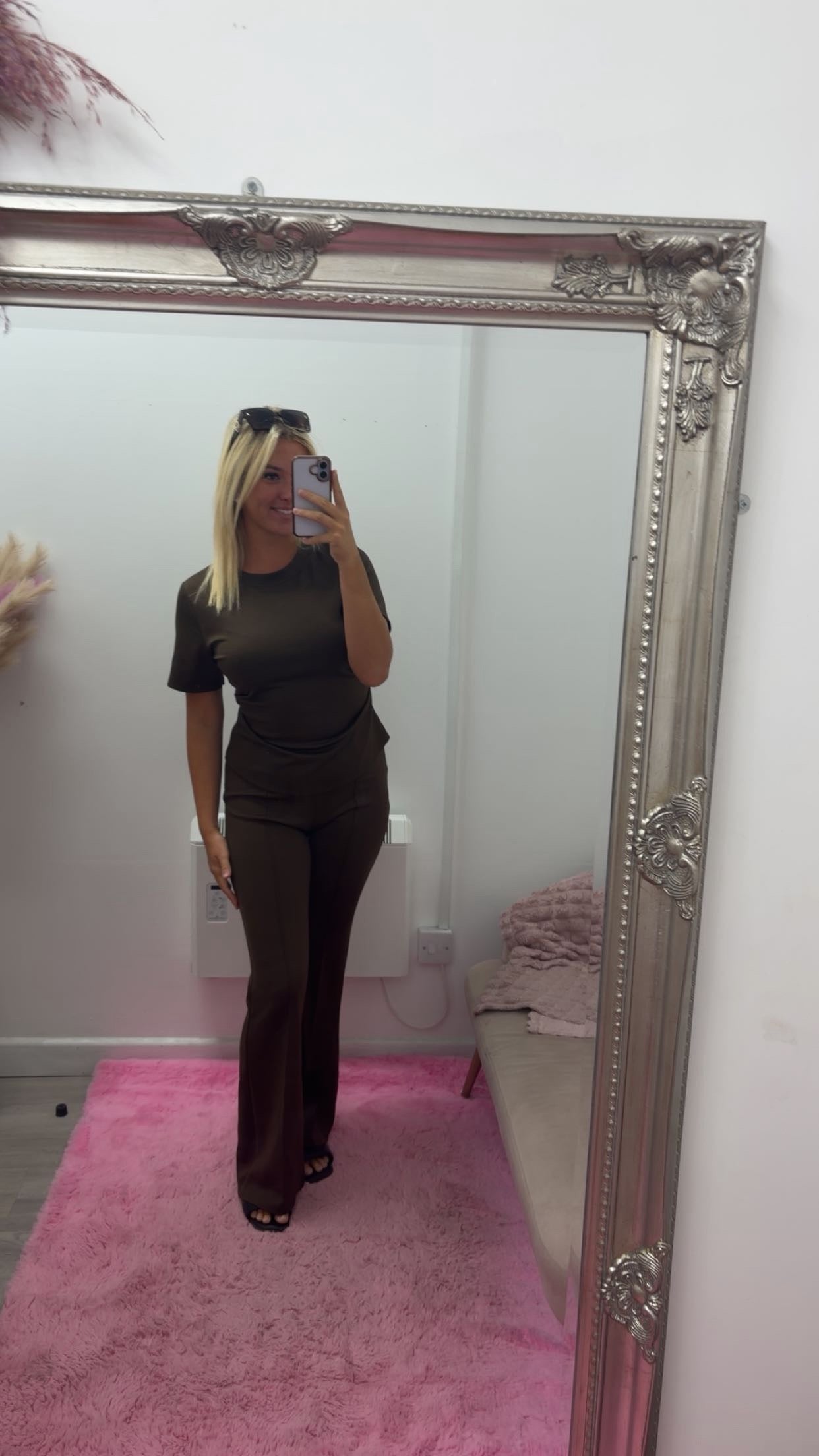 Cinched waist flare tracksuits