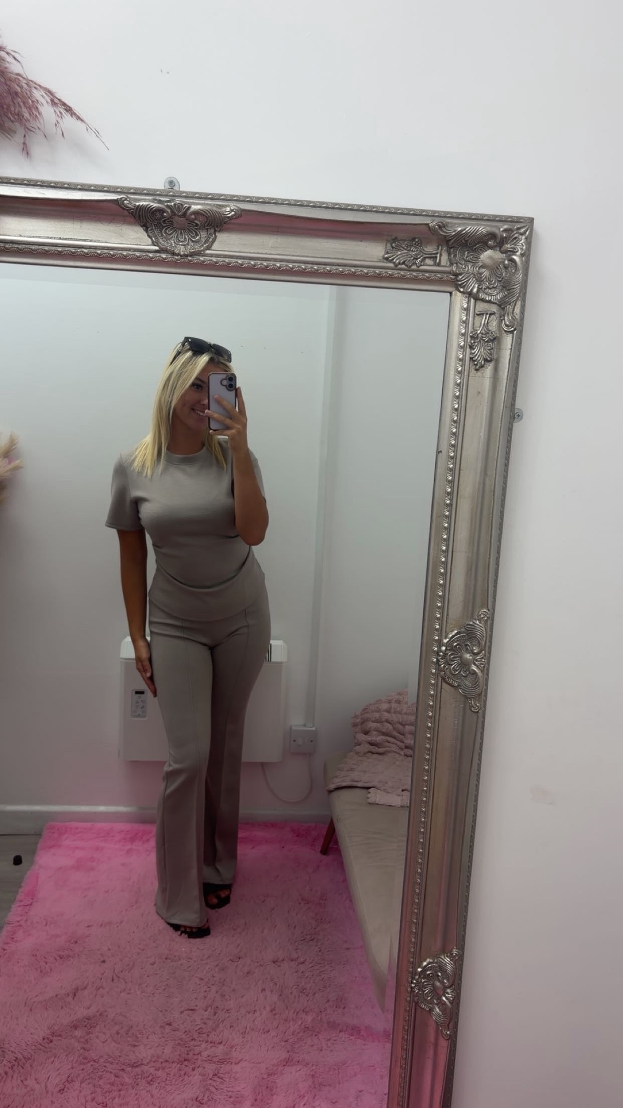 Cinched waist flare tracksuits