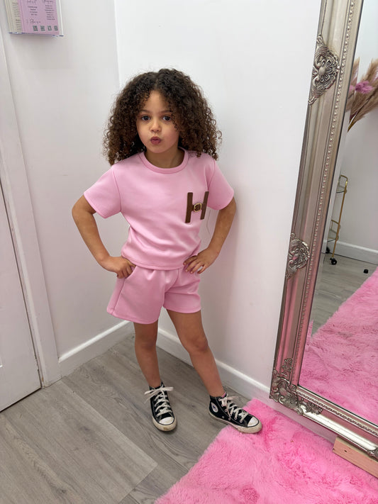 Kids H buckle short sets