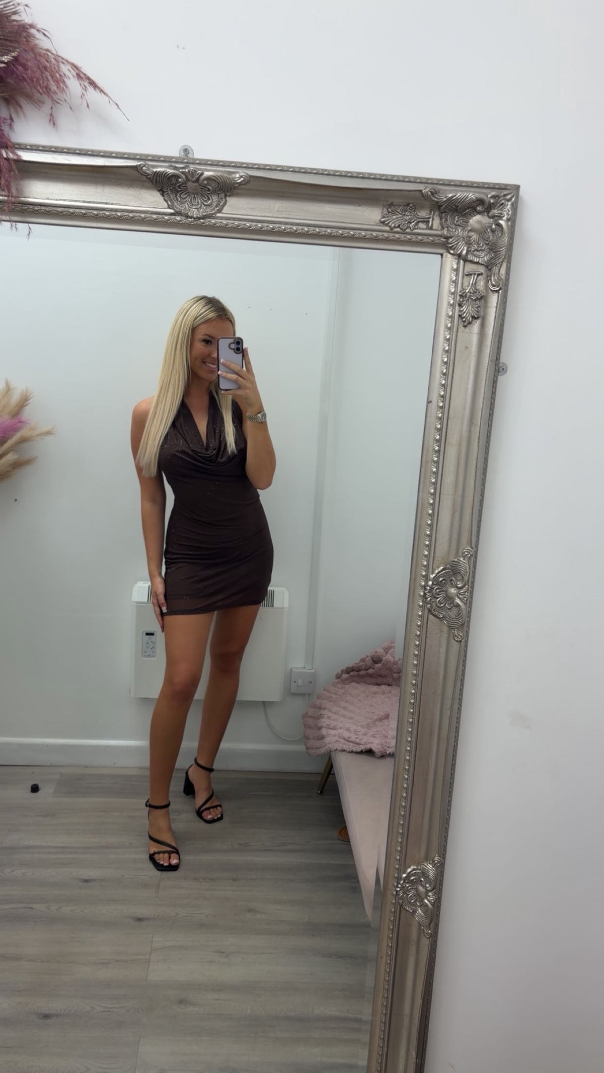 Halter neck bling dress