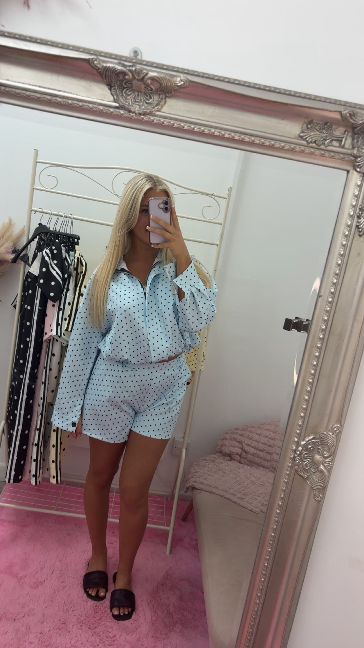 Polka dot short sets