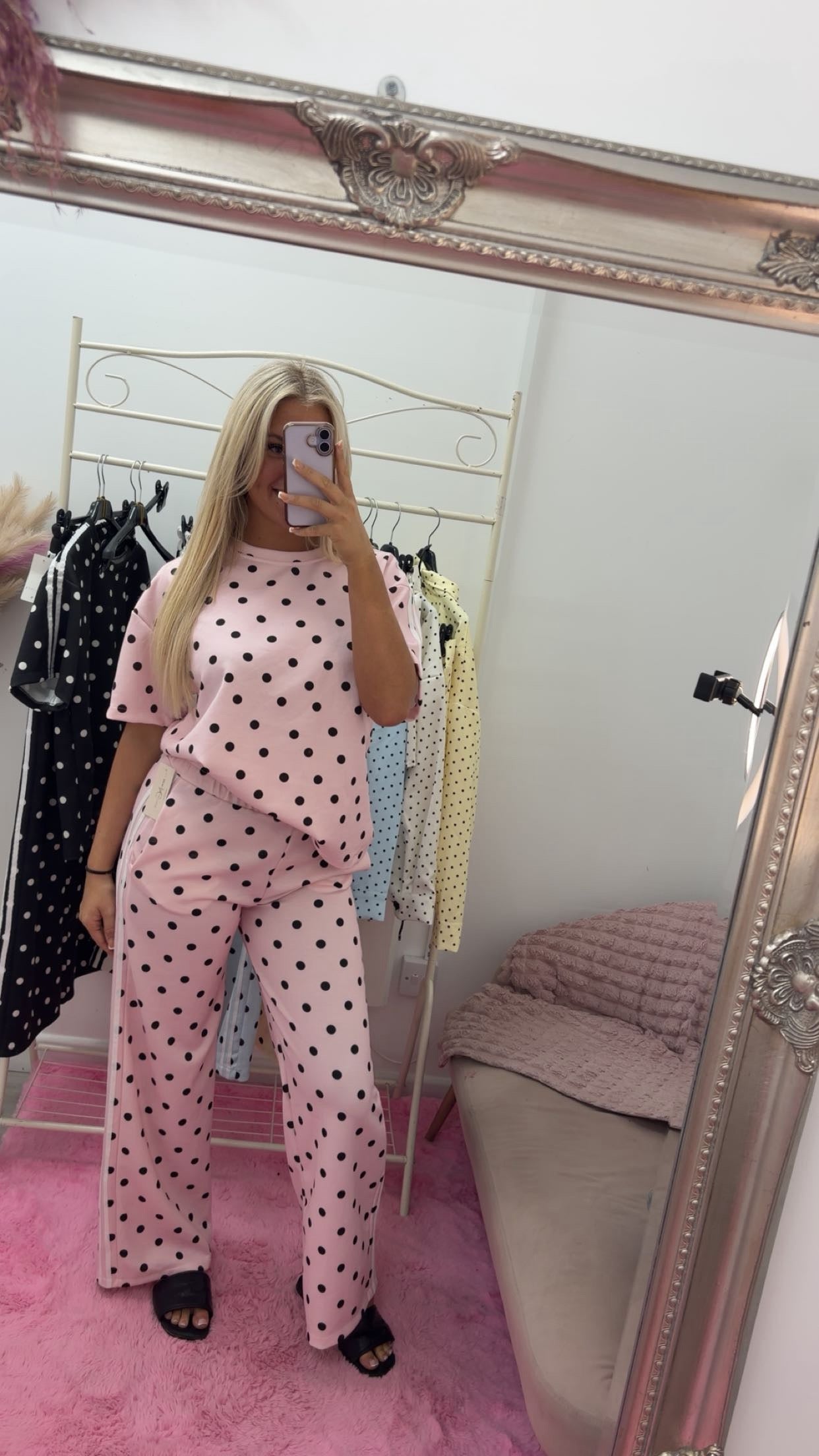 Polka dot tracksuits