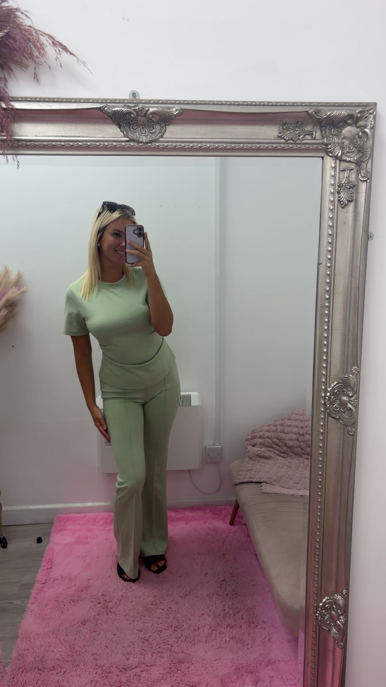 Cinched waist flare tracksuits