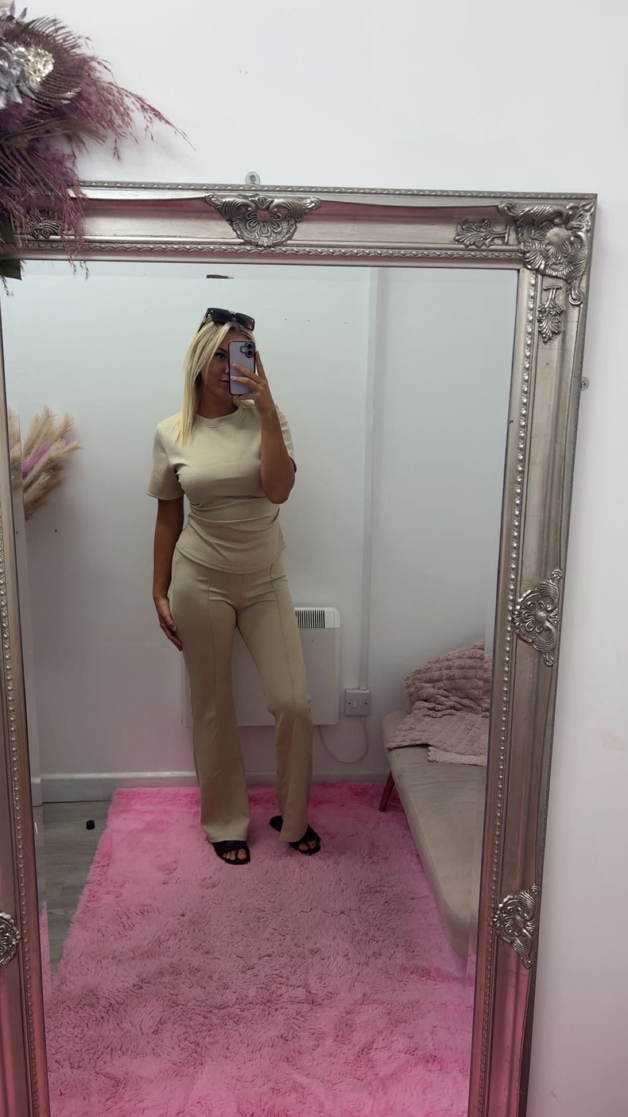 Cinched waist flare tracksuits