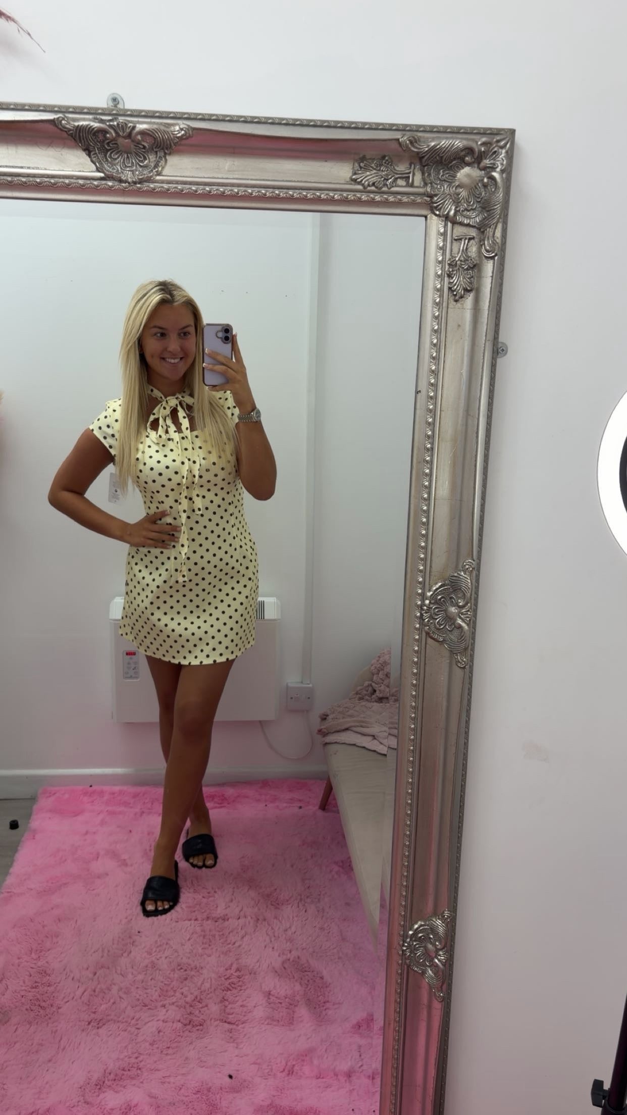 Polka dot tie dresses