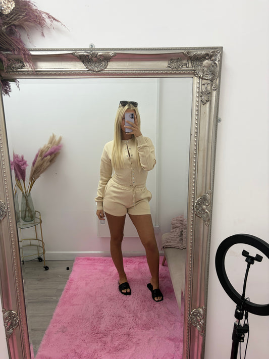 Button corset short sets