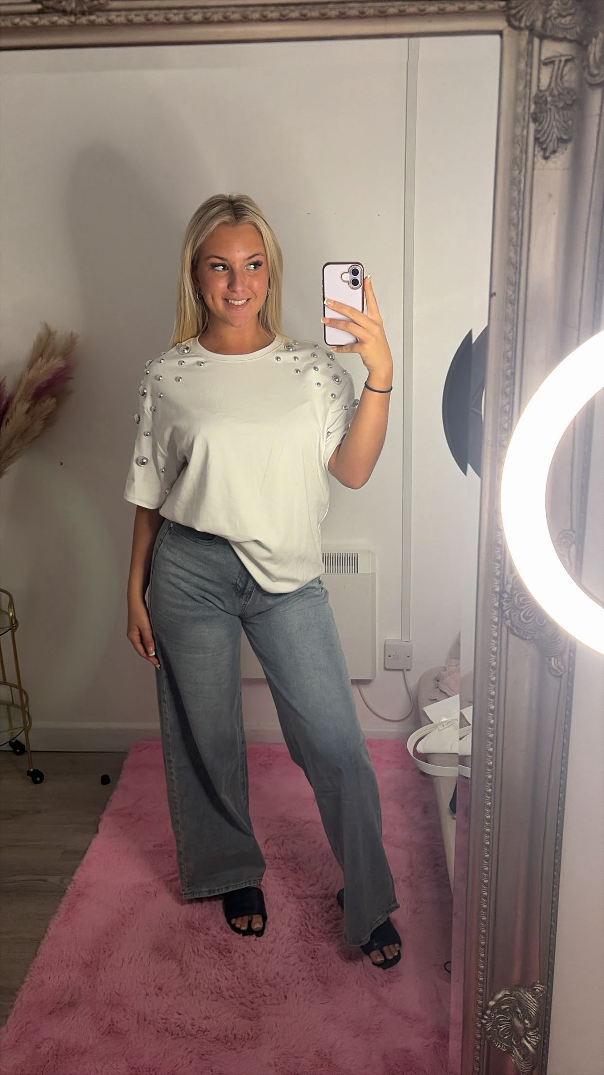 Silver studded T-shirts