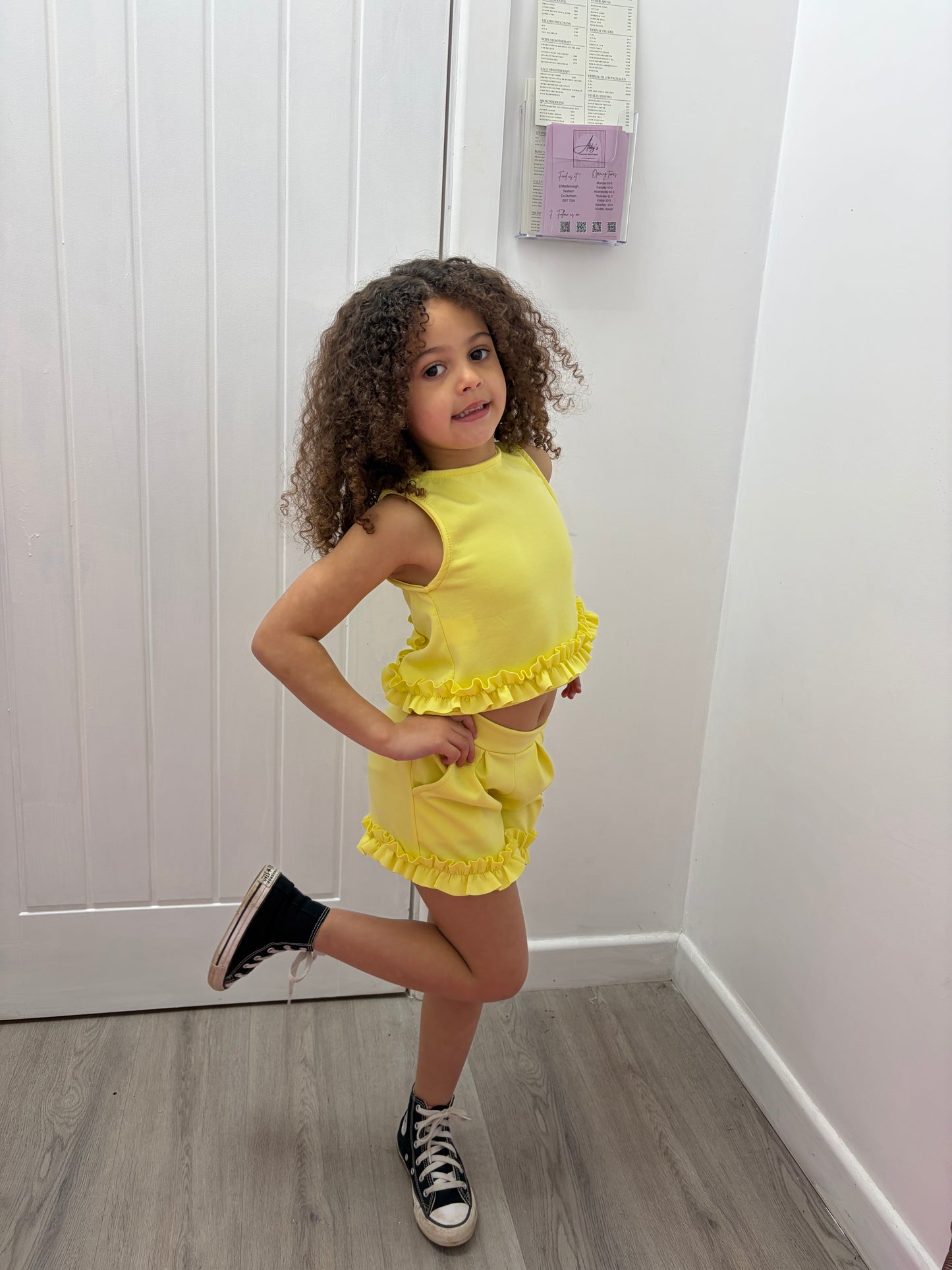 Frilly kids short sets