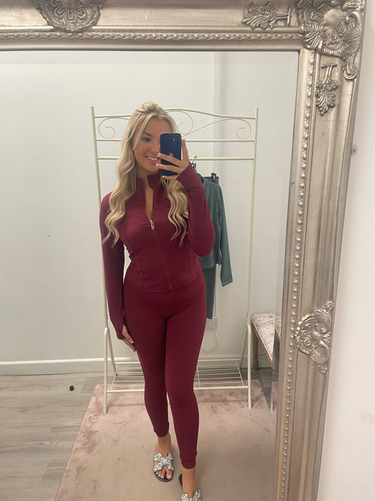 Jacket and leggings gym sets
