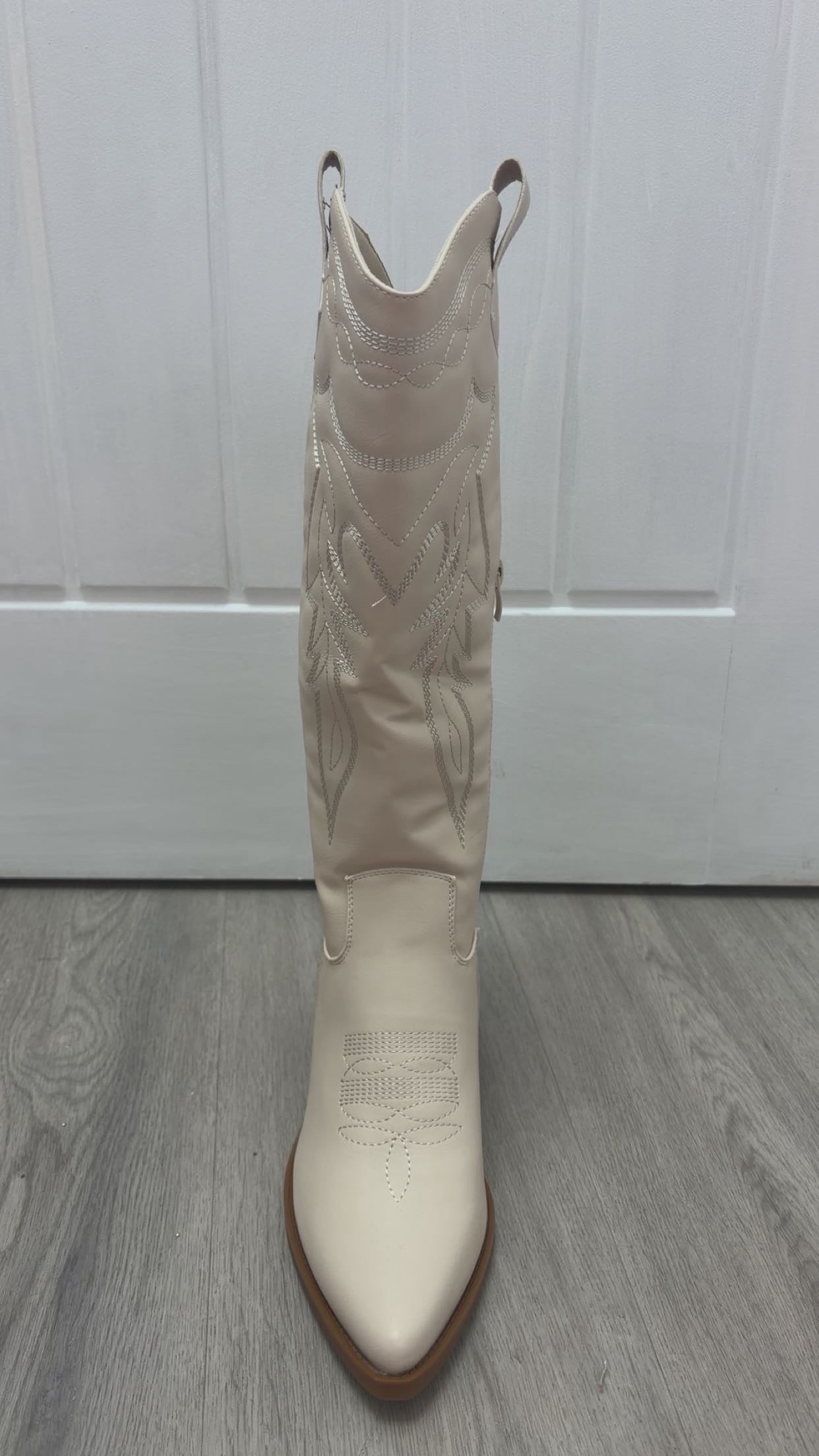 Leather cowboy boots