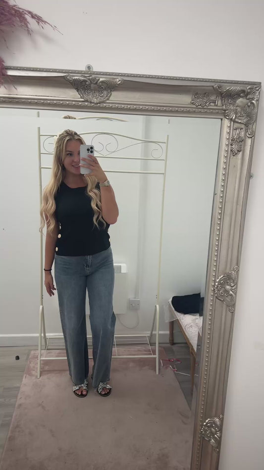 Gold button tops