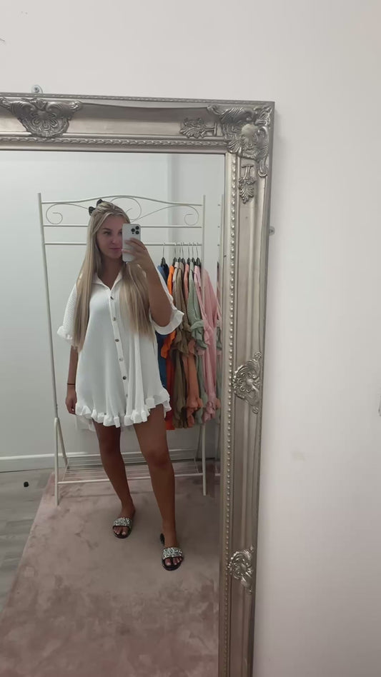 Pleated shirt dresses